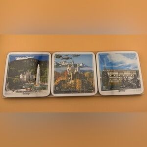 Set of 6 Coasters Germany Schloss Linderhof Schleissheim